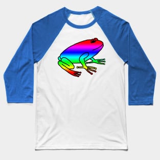 Bright Rainbow Frog Baseball T-Shirt